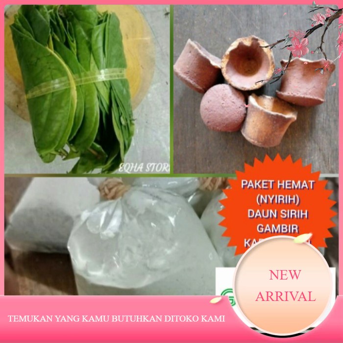 paket nginang daun sirih+gambir+kapur sirih hemat nyirih