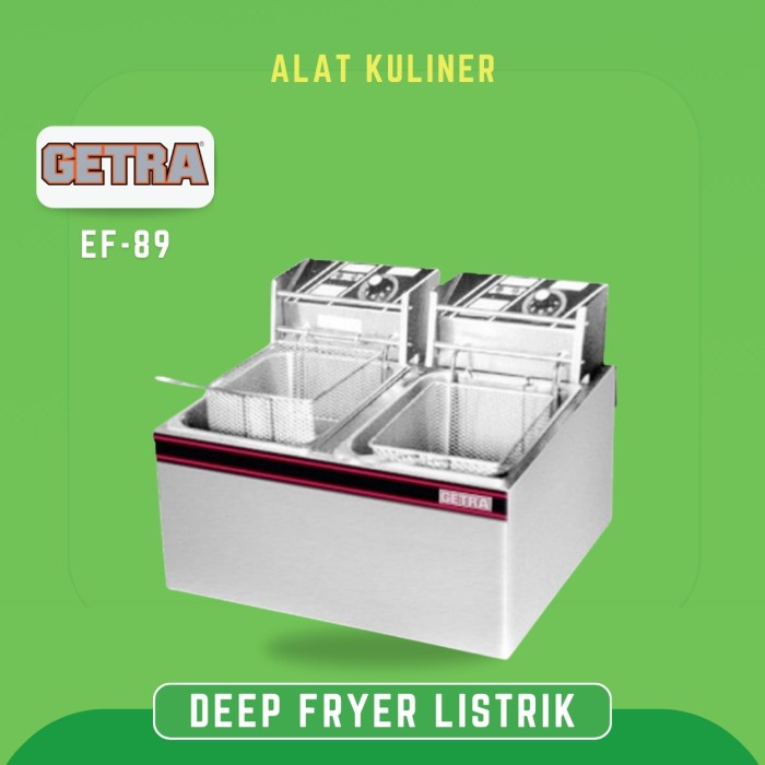 Deep Fryer Listrik Getra Ef-89 2 Tank Penggorengan Ayam Kentang