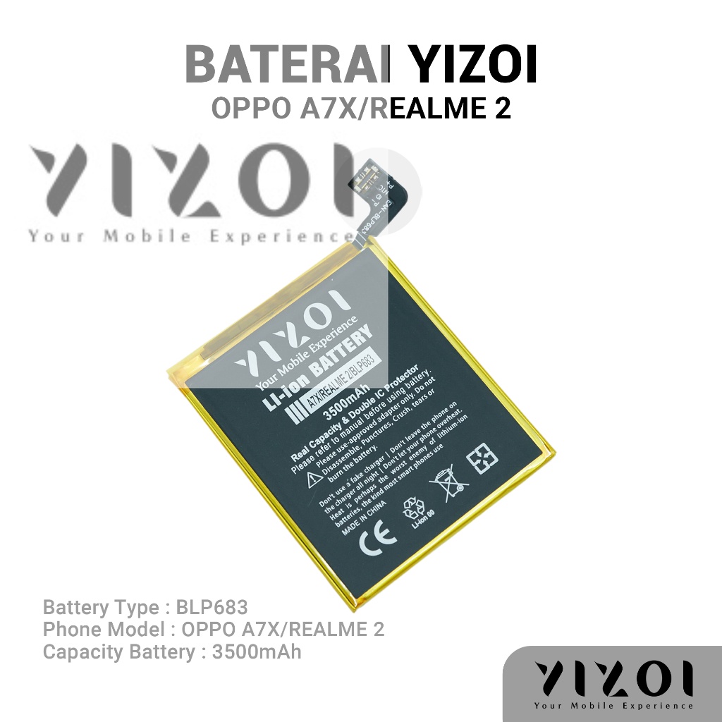 YIZOI Baterai OPPO BLP683 / REALME 2 PRO / REALME U1 / R17 / A7X BATRE BATERAI BATRAI