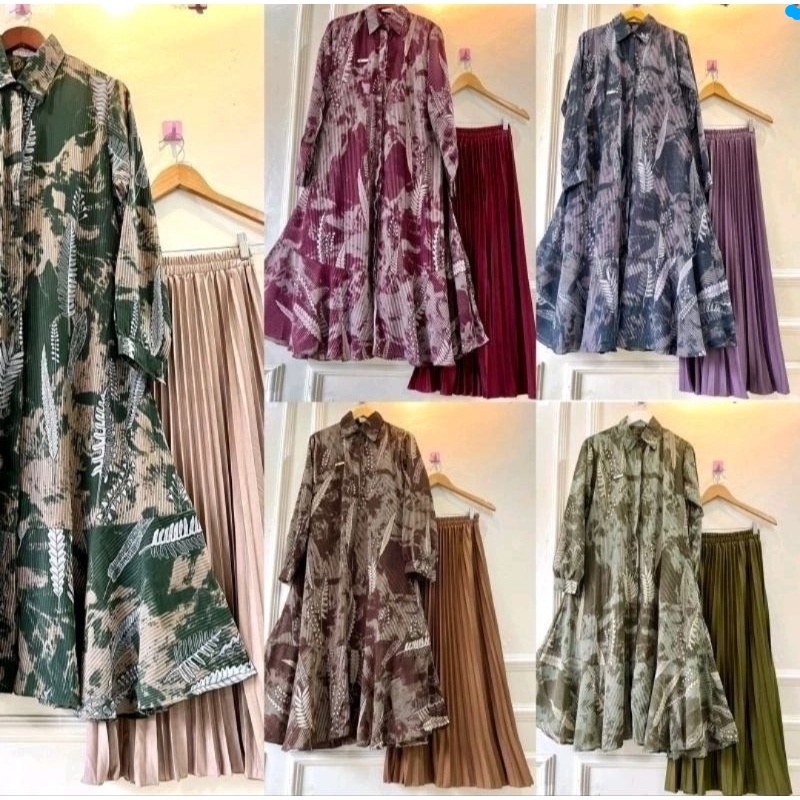 ALISHA SET MARBEL KEKINIAN VOL.3// ALISHA SET JUMBO//ONE SET CERUTY BABYDOLL//SETELAN TUNIK CERUTY B