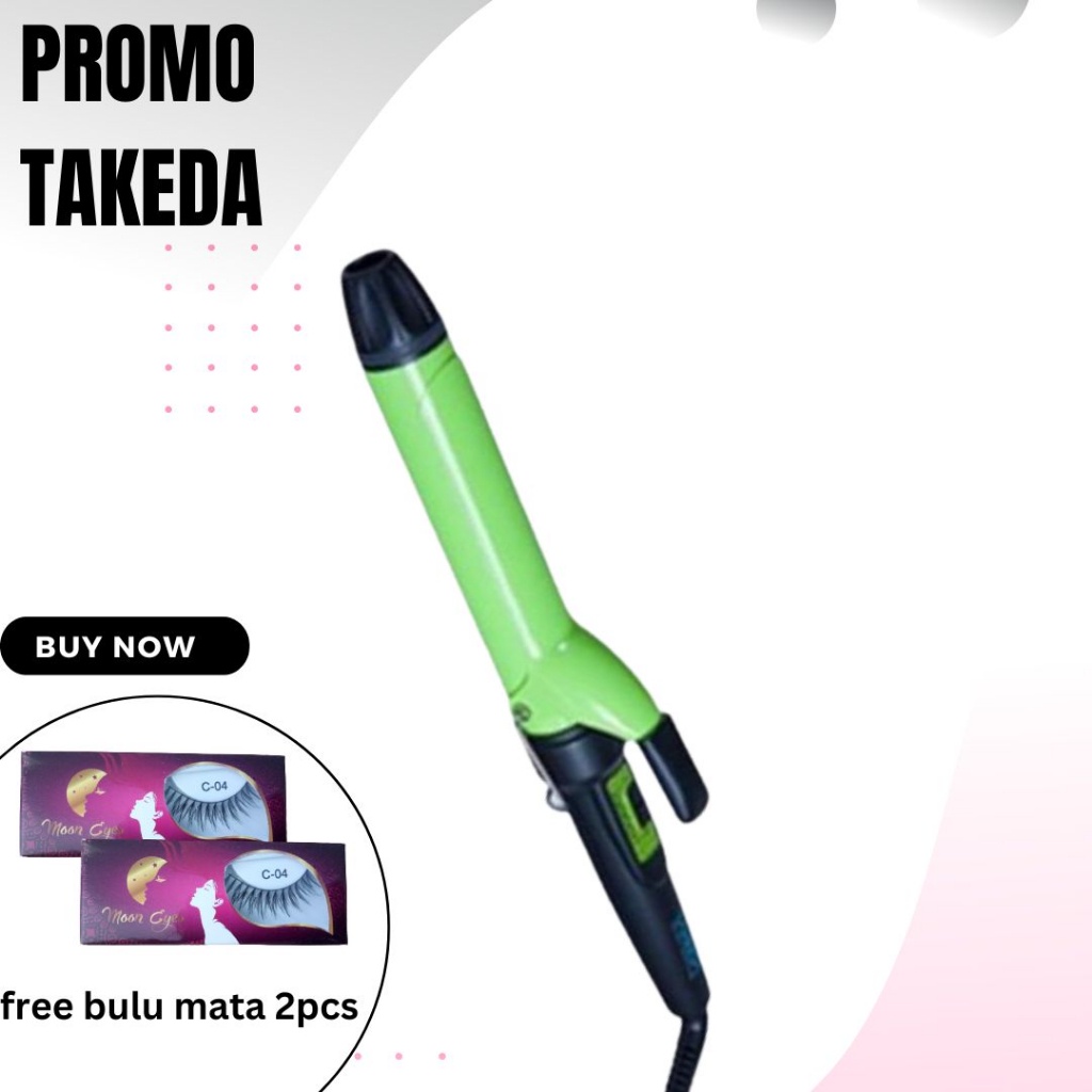 Promo cod Promo c0d Catok Keriting Takeda 32mm TKD-8227 Hijau - Catokan Keriting - Catokan Curling H