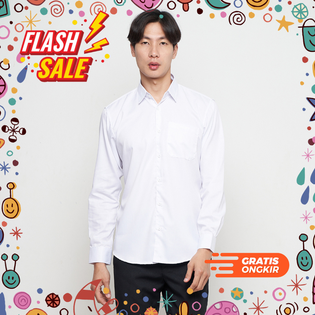 SUPERSALE / Parayu - Kemeja Putih Pria Basic Formal Untuk Jas Blazer Kantoran