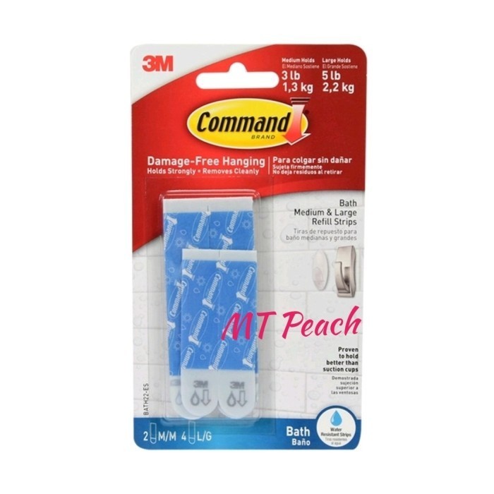 

3M COMMAND WATER RESISTANT REFILL STRIPS ASSORTED MEDIUM LARGE