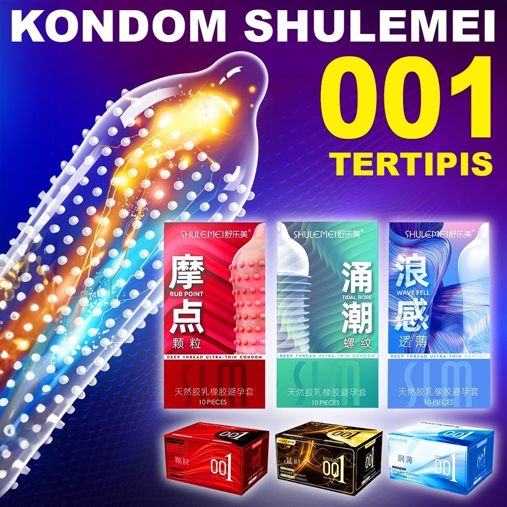 Kondom 001 Shulemei Gerigi Berduri Tertipis - Condom Dotted Ultrathin 001