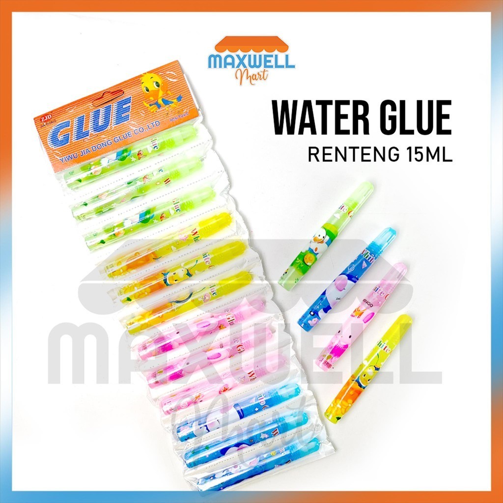

[MaxMart] Lem Renteng cair /1 Renteng 12pcs lem cair 15ml /Water glue