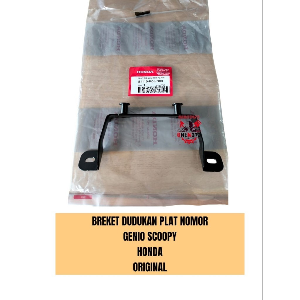 BREKET DUDUKAN PLAT NOMOR GENIO SCOOPY HONDA ORIGINAL 81110-K0J-N00