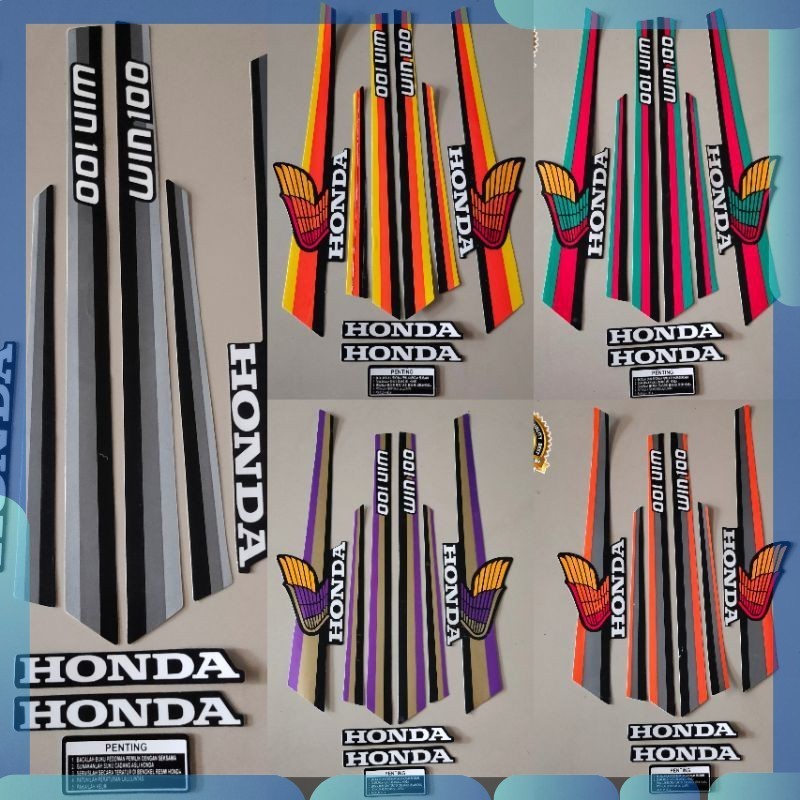 Stiker striping honda win 100 stiker win  standar bagus