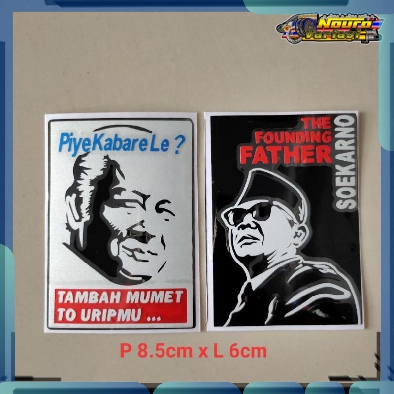 Stiker stiker cutting Soeharto Soekarno mantap bagus