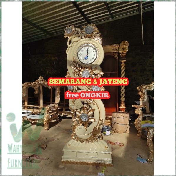 jam hias ukir jati jam hias