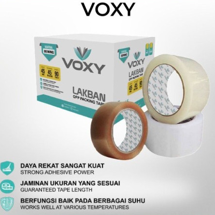 

VOXY Lakban Isolasi Bening / Coklat – Lebar & Panjang Sesuai Kebutuhan - Obi Teknik