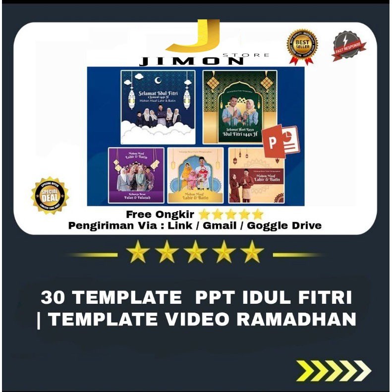Template PPT Video Ucapan Lebaran Hari Raya Idul Fitri & Idul Adha Ramadhan