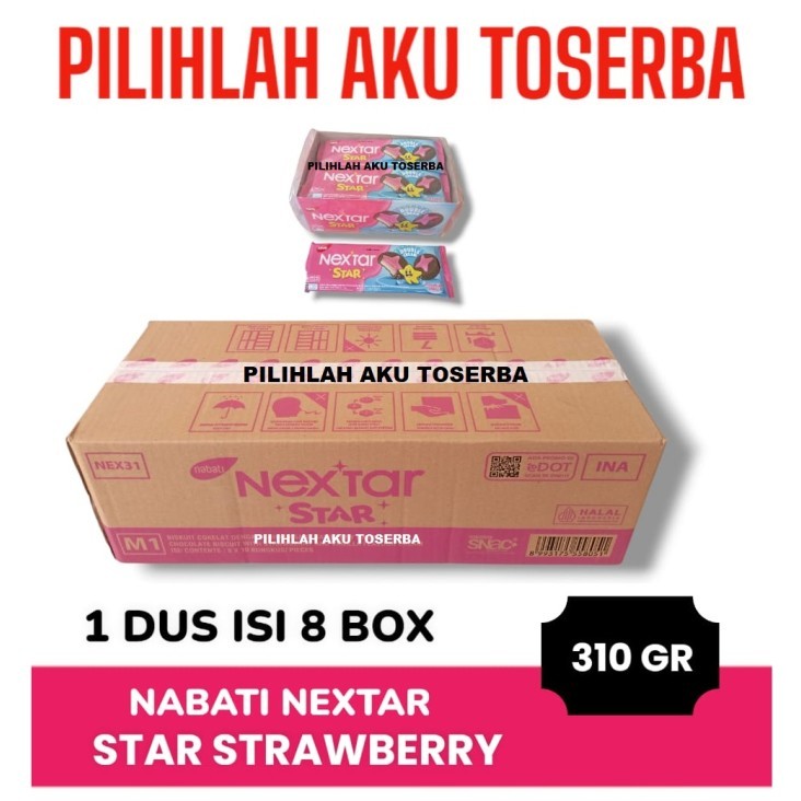 

Biskuit NEXTAR STAR Double Cream Strawberry Vanilla - ( HARGA 1 DUS )