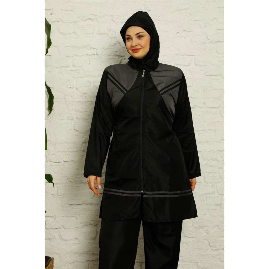 Fashion line full hijab plus size swimwear 32004