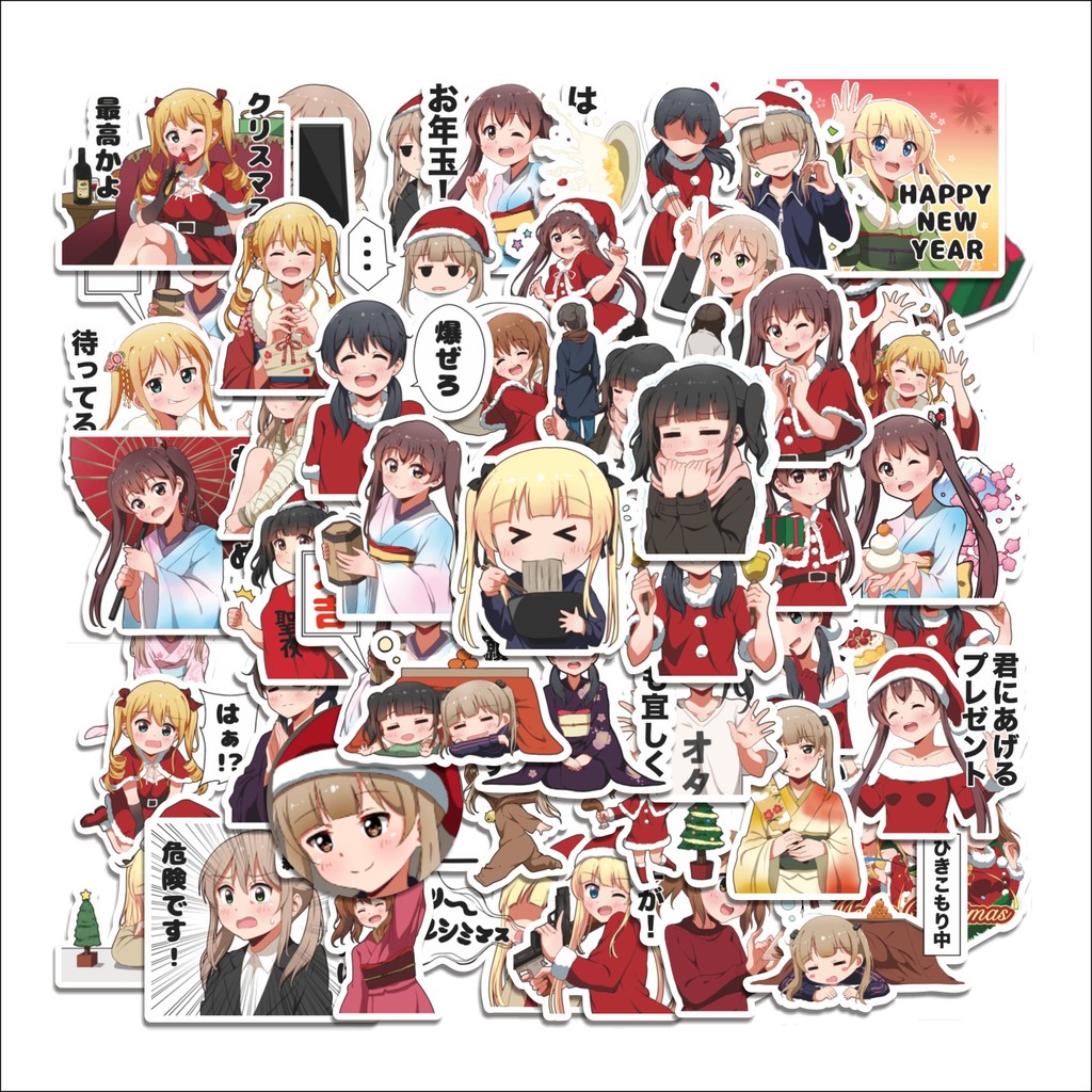 

COD 50 Pcs Stiker Twin Tails Winter Lucu Anti Air Untuk Dekorasi Notebook Sepeda Skateboard Handphone