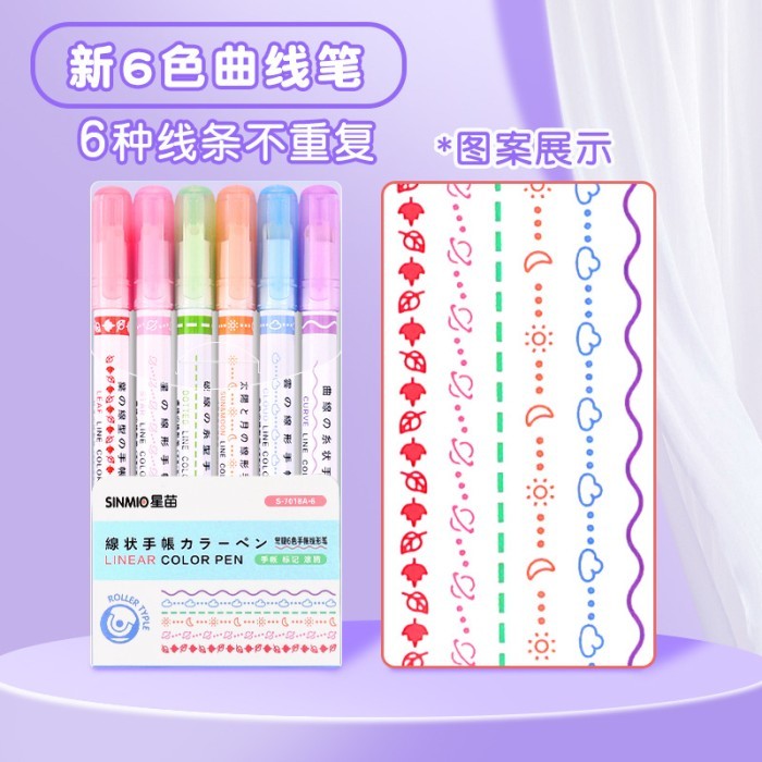 

Line Marker spidol garis warna bentuk hati Line color pen spidol viral - Type A