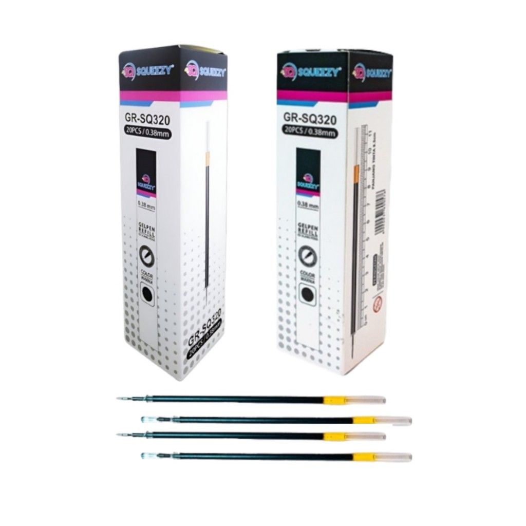 

Squeezy Gel Pen GR-SQ 320 Refill Isi Ulang Segala Pulpen 0.38mm (Murah) | @1Pcs