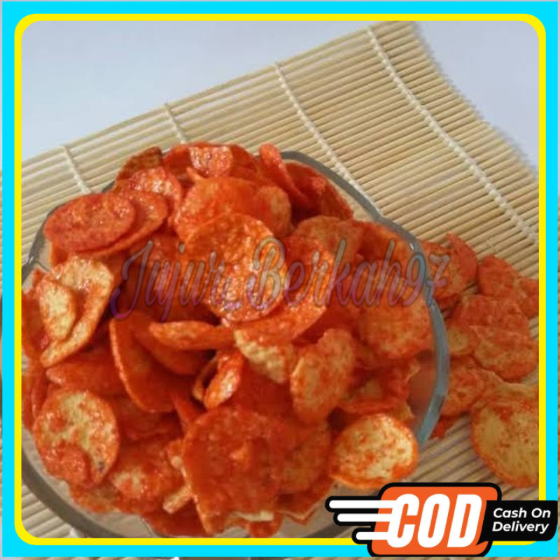 

1 Kg Opak Medan Pedas Manis Keripik Opak Singkong Mini Snack Camilan Cemilan Viral