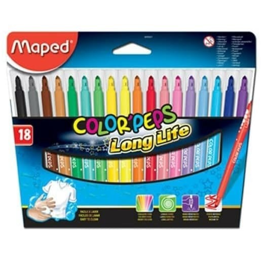 

MAPED SPIDOL COLOR'PEPS LONG LIFE 18 WARNA