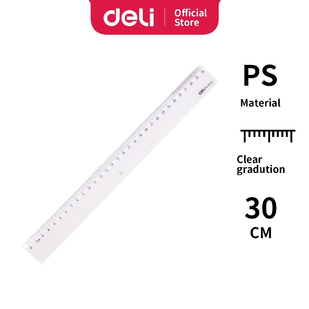 

Deli Penggaris Kualitas tinggi tranparant 30 cm E6230