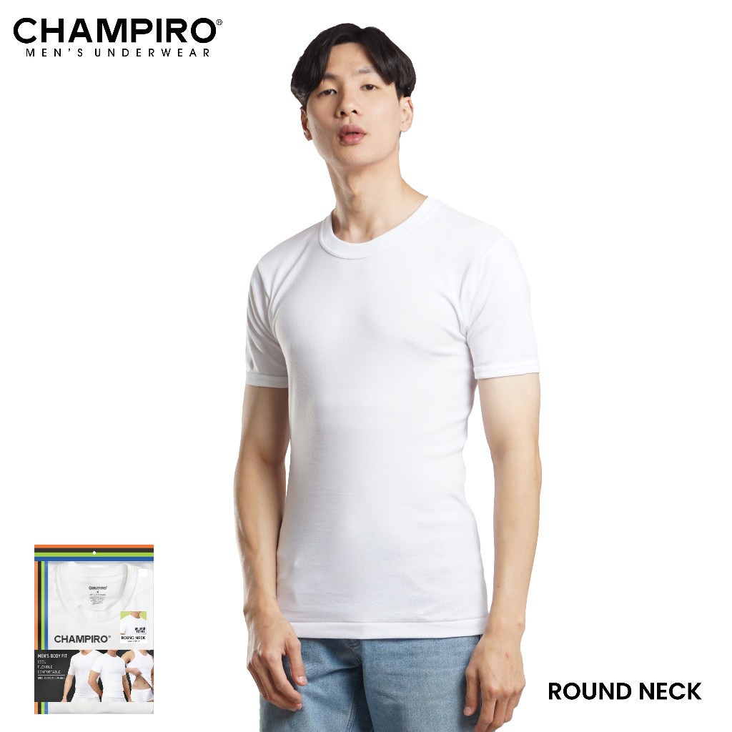 Champiro | Man Tshirt Round Neck C3133W Putih