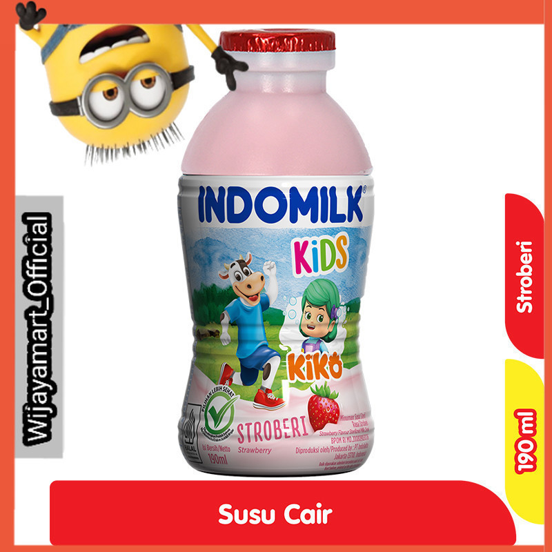 

Indomilk Susu Cair Rasa Stroberi 190 ml