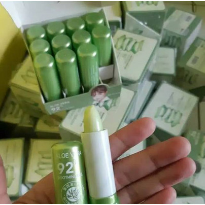 Promo 1 Pack Isi 12 Lip Balm Aloe Vera 99% - Lip Balm Pelembab Bibir - Lipstik Aloe Vera 99%