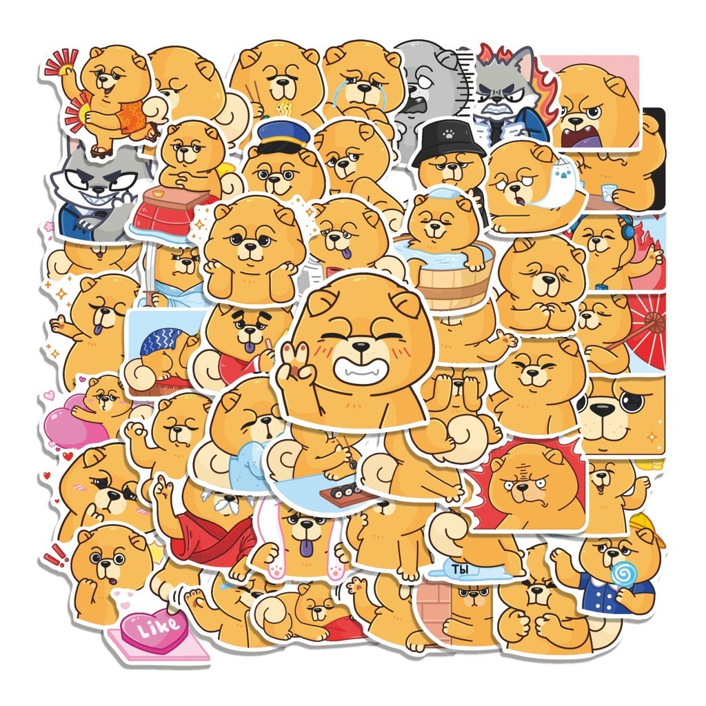 

COD 50 Pcs Stiker Tao Lucu Anti Air Untuk Dekorasi Notebook Sepeda Skateboard Handphone