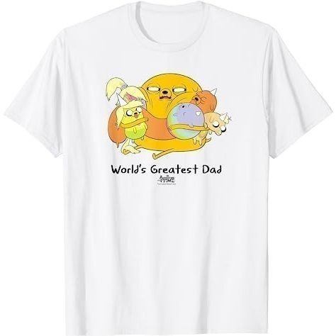 KAOS DEWASA Adventure Time World's Greatest Dad T-Shirt