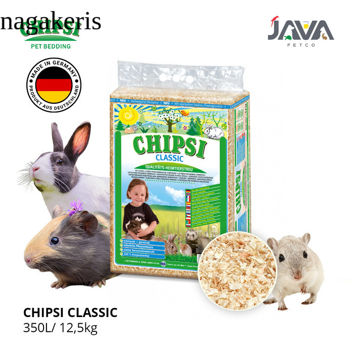 

CHIPSI Classic - Serbuk Kayu Hamster/Marmut - Wood Pet Litter 12,5 kg antik