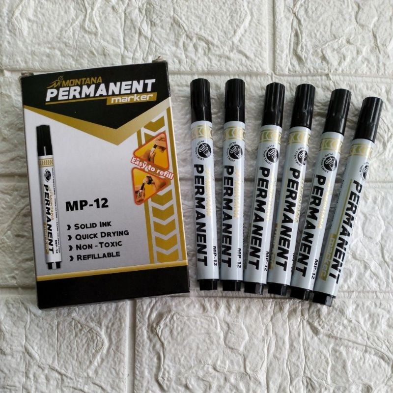 

(12pcs) Spidol Permanent Marker MONTANA MP-12