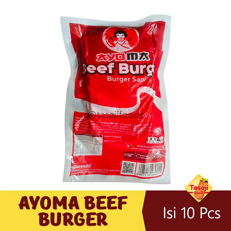 

Ayoma Beef Burger 250gr Isi 10 Pcs