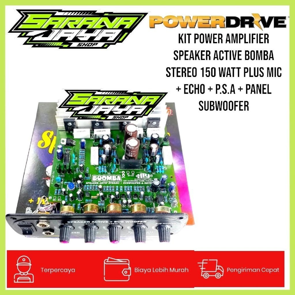 Power Speaker Active  STEREO 150WATT SUBWOOFER Plus 2 MIC