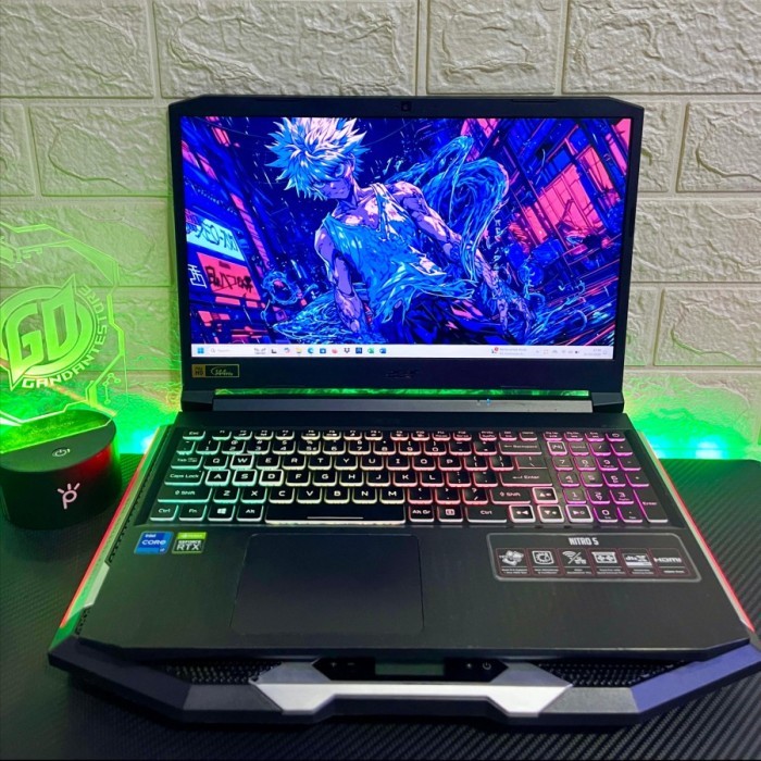Acer Nitro 5 AN515 i7 RTX 3060 Gaming Desain IPS 144 Hz Resmi Original