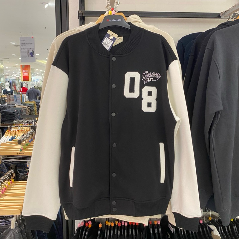 Nevada Jacket Bomber Pria Zipper Varsity Vintage Polos Terbaru S-XL