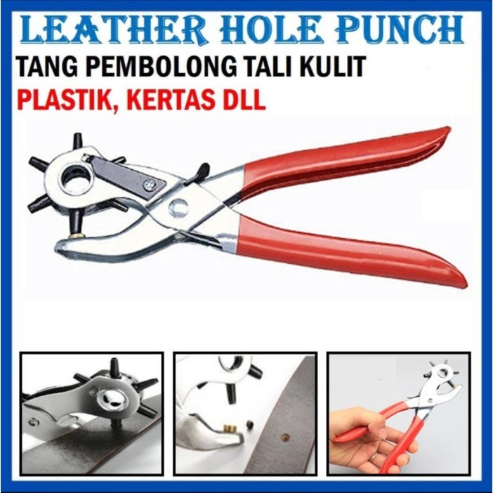 

Alat Tang Pembolong Sabuk Kulit Kertas Plastik Leather Hole Punch Tanpa Bubble