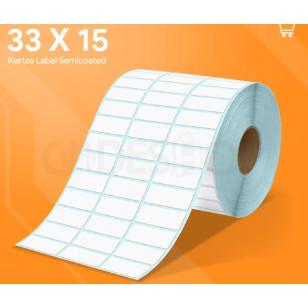 

Label Thermal 33x15 mm 3 Line Stiker Printer Barcode Core 1 Inch Isi 10.000 Pcs