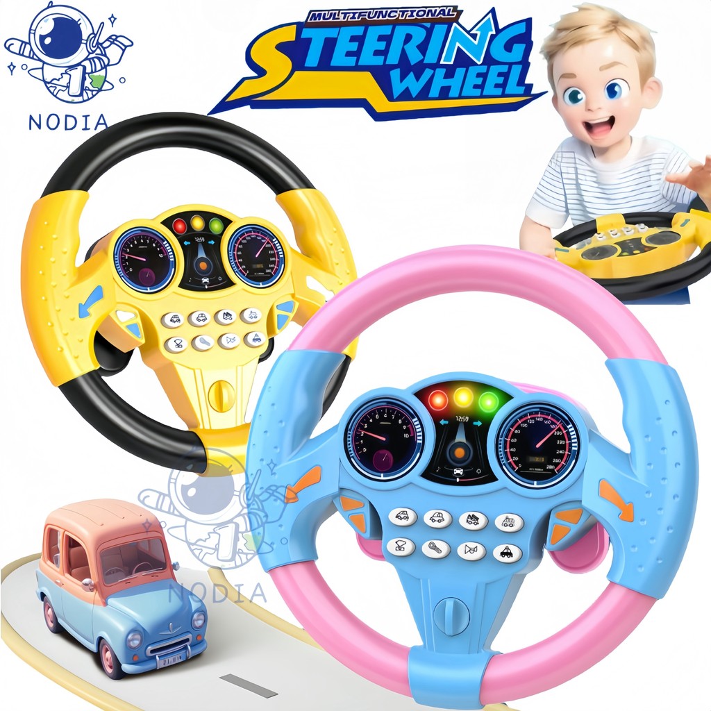 NODIA Mainan Setir Mobil Mainan Setir Mobil Bayi Setir-setiran Mobil Sensorik Mainan Edukasi