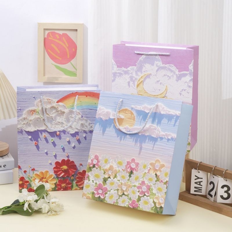 

LUCKY HAND BAG PAPER BAG OIL PASTEL TAS SOUVENIR ULTAH HAMPERS BIRTHDAY