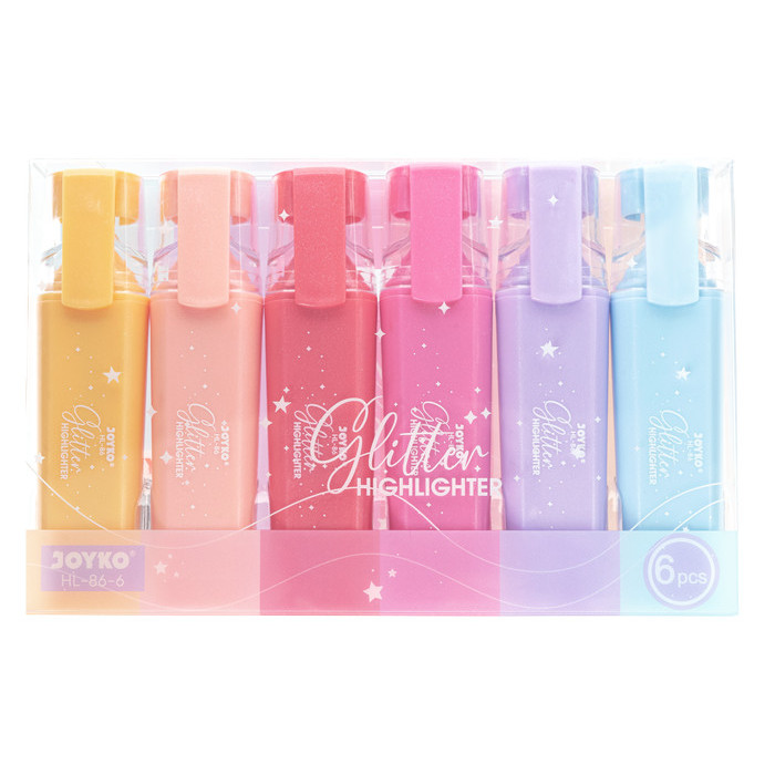 

Penanda Berwarna Highlighter Joyko HL-86 6 Warna Glitter