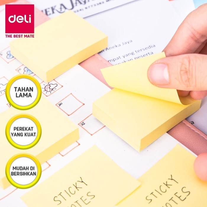 

Deli EA00153 Memo tempel - Sticky Notes 38×51mm 1.5''×2'' 3 sheet