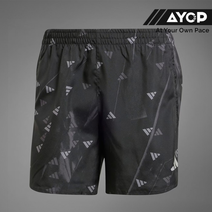 JUMANT Adidas Run It Brand Love Men’s Running Shorts - Black - M 5-inch