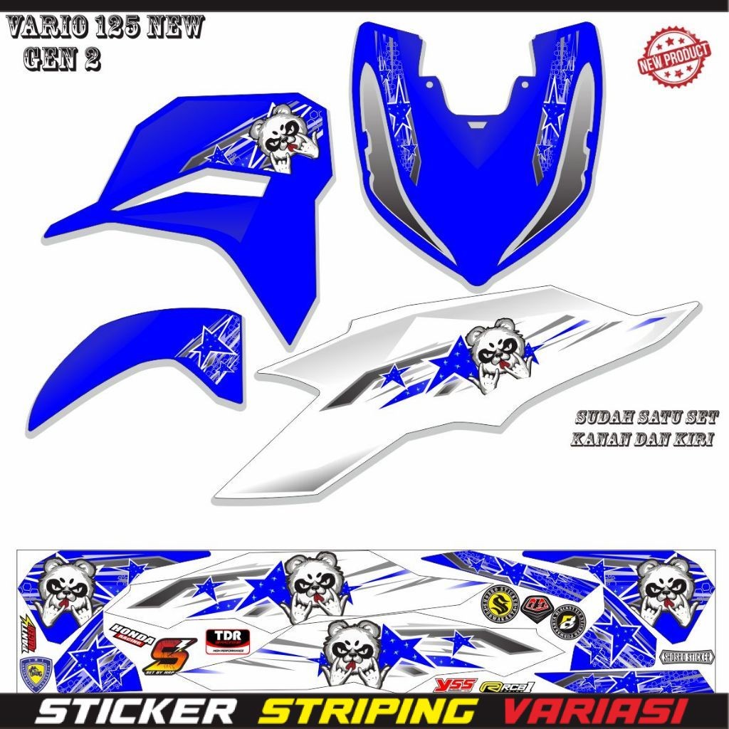 VARIASI STIKER VARIASI MOTOR VARIO GEN2 NEW / STIKER VARIO 125