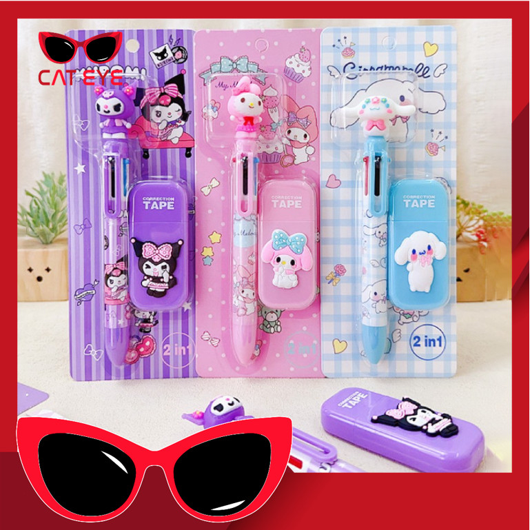 

PROMO - S6341 Set Alat Tulis 2 in 1 / Set Pulpen 6 Warna dan Korektor / Set Pena dan Korektor 2 in 1 / Alat Tulis Pena & Korektor