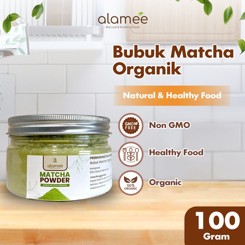 

ALAMEE Matcha Powder Minuman Teh Matcha Pure PREMIUM Matcha Tea Powder Tanpa Campuran Gula 100gr