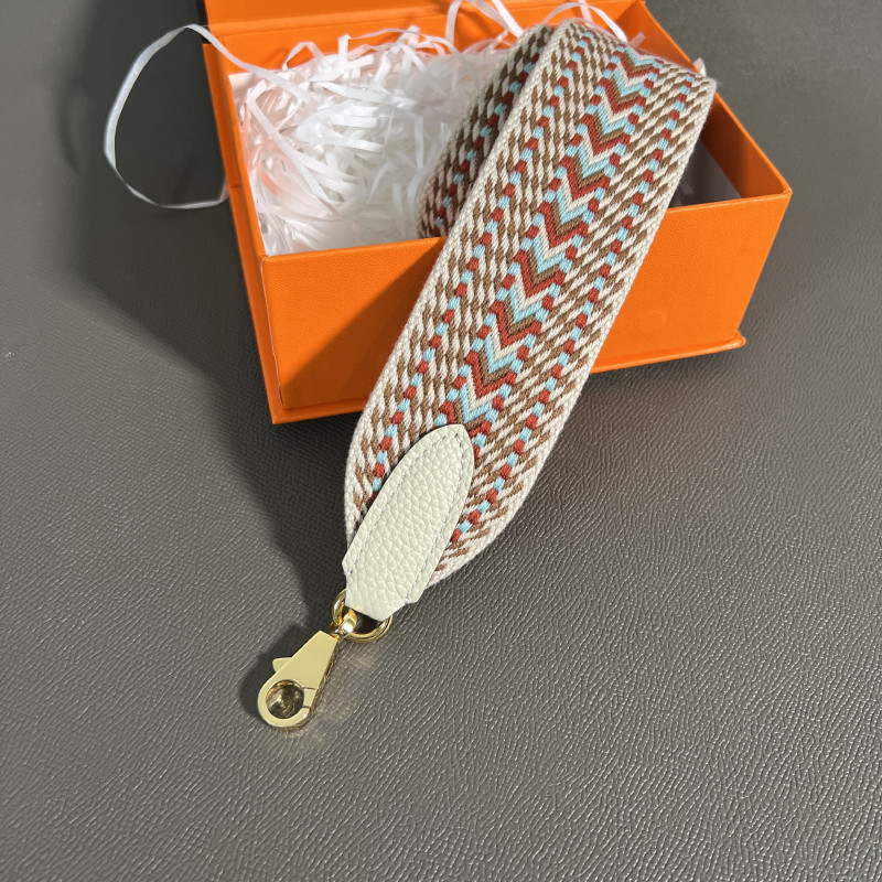 Hand-Stitched 5cm Wide First-Layer Leather Woven Canvas Strap For Herbag Bag Evelyne Bag Shoulder St