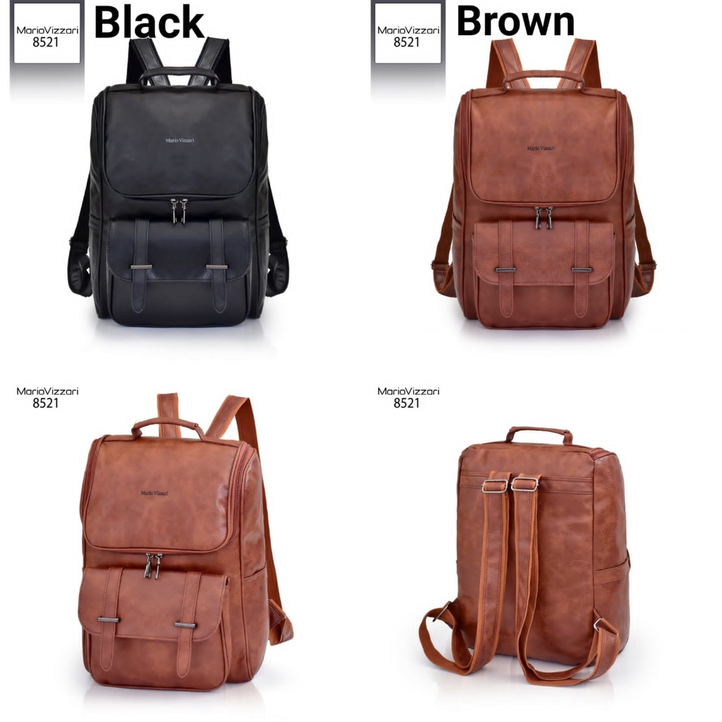 Tas Ransel Pria Kulit Mario Vizzari Hans (8521) - Laptop