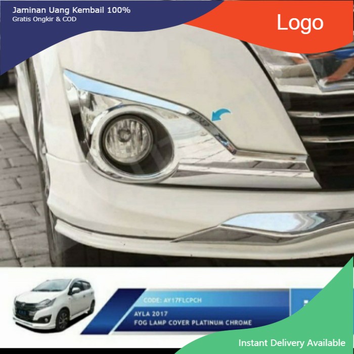 ring foglamp cover foglamp new Ayla 2017 up model platinum Chrome Little