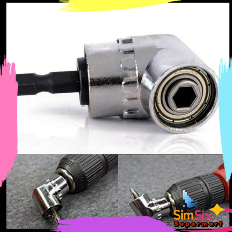 Ekstensi Kepala Bor L 1/4 Inch Sambungan Kepala Bor Sudut Siku