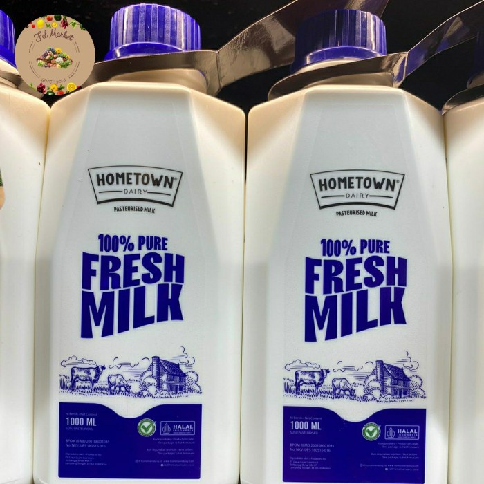 

Hometown 100% Pure Fresh Milk | Susu Pasteurisasi 1 Ltr