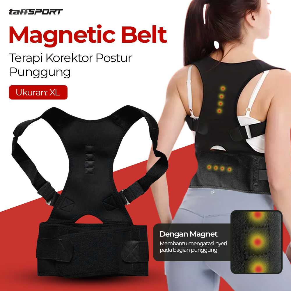 COD Korset Tali Body Harness Magnetic Penegak Postur Tulang Punggung Badan Bungkuk Wanita Pria Dewas